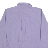 CHAPS Mens Purple Plain Shirt Button-Down Collar Long Sleeve L Classic Fit