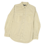 BANANA REPUBLIC Mens Beige Shirt S Cotton Blend Casual Long Sleeve Button Pocket