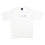 JANSPORT Mens White CSUS Graphic T-Shirt 2XL Short Sleeve Crew Neck Cotton Blend