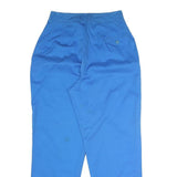 HUNT Womens Cotton Blend Blue Regular Fit Straight Leg Trousers W28 L30 Casual