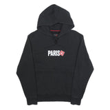 AIR JORDAN Mens Black Paris Pullover Hoodie XS Cotton Blend Casual Sweatshirt