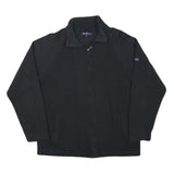 BEN SHERMAN Mens Black Zip Cotton Blend Jacket L Ribbed Plain Casual