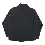 BEN SHERMAN Mens Black Zip Cotton Blend Jacket L Ribbed Plain Casual