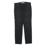 TOMMY HILFIGER Mens Jeans Black Slim Skinny Denim W29 L27 Stylish Zip Closure