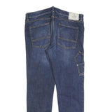 C&A Mens Jeans Blue Slim Straight Denim W38 L32 Cotton Blend Button Closure