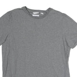 CALVIN KLEIN Mens Grey Plain T-Shirt L Short Sleeve Crew Neck Casual Wear
