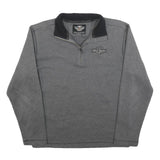 HARLEY DAVIDSON Mens Grey Plain Pullover Crew Neck Basic Knit M Jumper Polyester