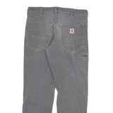 CARHARTT Mens Cotton Blend Grey Relaxed Fit Straight Trousers W30 L27 Workwear