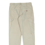 DICKIES Mens Cotton Blend Beige Regular Fit Straight Leg Trousers W30 L30