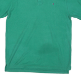 TOMMY HILFIGER Mens Green XL Short Sleeve Plain Polo Shirt Cotton Classic