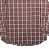 CARHARTT Mens Red & Cream Check Shirt L Cotton Blend Casual Workwear