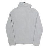 NEW BALANCE Womens White Zip Jacket S Polyester Plain Athletic Activewear