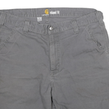 CARHARTT Mens Shorts Grey Relaxed Fit Cotton Blend 2XL W34 Workwear Casual