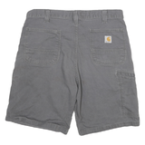 CARHARTT Mens Shorts Grey Relaxed Fit Cotton Blend 2XL W34 Workwear Casual