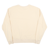 FILA Womens Cream Sweatshirt M Crew Neck Cotton Blend Pullover Casual
