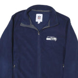NFL Mens Navy Blue Jacket M Polyester Blend Zip Plain Casual Sportswear