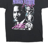 MARTIN LUTHER KING JR Mens Black Graphic T-Shirt M Short Sleeve Crew Neck Iconic