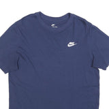 NIKE Mens Blue Logo Graphic T-Shirt M Short Sleeve Crew Neck Casual