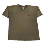 Made In USA Faded Nike T-Shirt - XL Khaki Cotton
