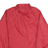 AUBURN Mens Red Coach Jacket S Nylon Plain Button Closure Lightweight