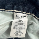 Big Star Contrast Stitch Jeans - 32W US 6 Dark Wash Cotton