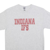 GILDAN Mens Grey Indiana IFS Graphic T-Shirt M Short Sleeve Crew Neck Casual