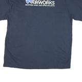 CARHARTT Mens Navy Blue Graphic T-Shirt 2XL Short Sleeve Crew Neck Pocket