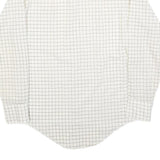 GOLDEN AWARD Mens White & Black Checked Long Sleeve Shirt M Classic Fit Cotton