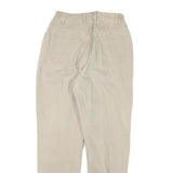 LL BEAN Womens Jeans Beige Relaxed Straight Denim Raw W26 L31 Elastic Waistband