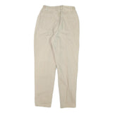 LL BEAN Womens Jeans Beige Relaxed Straight Denim Raw W26 L31 Elastic Waistband