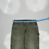 Carhartt Cargo Carpenter Trousers - 36W 32L Green Cotton