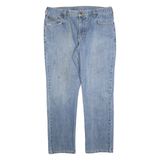 CARHARTT Mens Cotton Blend Blue Regular Straight Trousers W36 L30 Classic