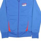 PUMA Womens Blue & Red Zip Up Polyester Blend Jacket UK 12 Sporty Casual