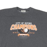 Womens Grey City Of Irvine Champions Softball Cotton Crew Neck M Casual