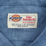 Dickies Shirt - XL Blue Cotton Blend
