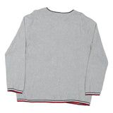 TOMMY HILFIGER Womens Grey Logo Pattern Crew Neck Basic Knit 2XL Cotton Blend