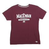 RUSSELL ATHLETIC Womens Maroon MacEwan University Athletics Graphic T-Shirt XL
