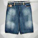 Coogi Graphic Denim Shorts - 44W 18L Blue Denim