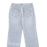 ANN TAYLOR Womens Jeans Blue Regular Straight Denim Light W30 L30 Button Detail