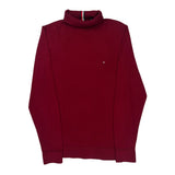 Tommy Hilfiger Sweater - Medium Red Cotton Blend