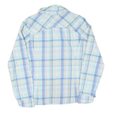 COLUMBIA Womens Blue & Yellow Check Shirt L Lightweight Long Sleeve Outdoor