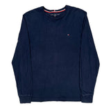 Tommy Hilfiger Long Sleeve T-Shirt - Large Navy Cotton