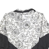 LAVON Womens Black & White Printed Zip Jacket M Polyester Lightweight Casual