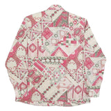 PARK LANE Womens Pink & Green Patchwork Print Shirt L Vintage Patterned Button