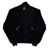 Holloway College Varsity Jacket - Medium Black Wool Blend