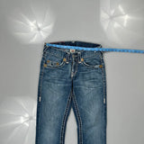 True Religion Contrast Stitch Jeans - 29W UK 8 Light Wash Denim