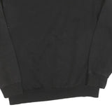 PUMA Womens Black Cotton Crew Neck Sweatshirt S Logo Print Casual Pullover