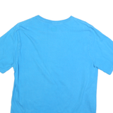 RUSSELL ATHLETIC Mens Blue Plain T-Shirt M Short Sleeve Crew Neck Cotton Blend