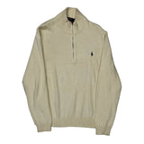 Polo By Ralph Lauren 1/4 Zip - XL Cream Cotton