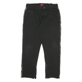 GUESS Mens Joggers Black Stripe Logo Tape Slim Tapered M W32 L29